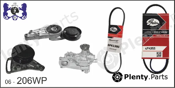Dexwal Mobidex 06-206WP — Water Pump + V-Ribbed Belt Kit