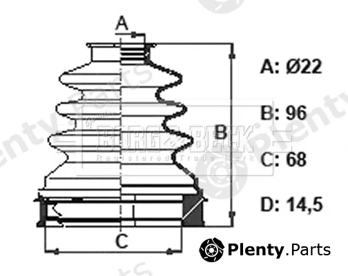 Borg & Beck BCB6169 — Bellow Kit, drive shaft