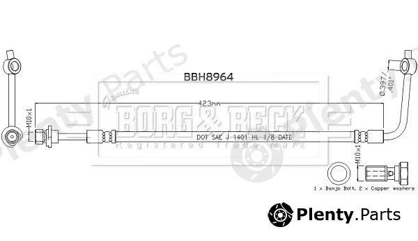 Borg & Beck BBH8964 — Brake Hose