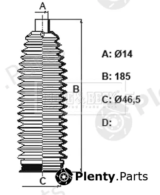 Borg & Beck BSG3441 — Bellow Kit, steering