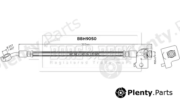 Borg & Beck BBH9050 — Brake Hose