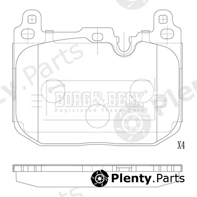 Borg & Beck BBP2878 — Brake Pad Set, disc brake