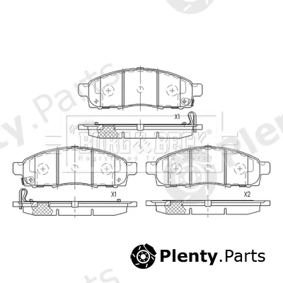 Borg & Beck BBP2627 — Brake Pad Set, disc brake
