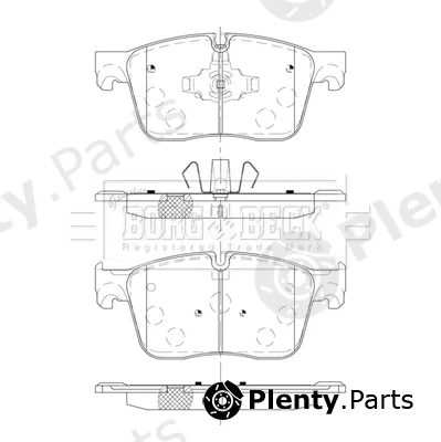 Borg & Beck BBP2548 — Brake Pad Set, disc brake