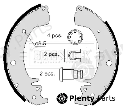 Borg & Beck BBS6078 — Brake Shoe Set