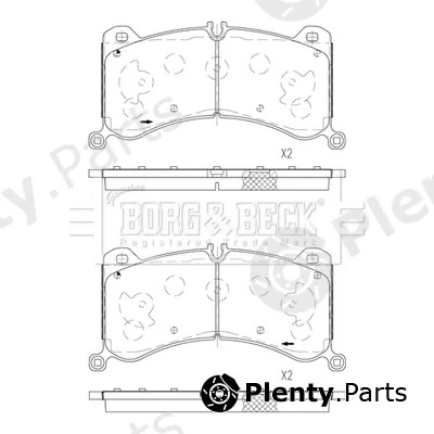 Borg & Beck BBP2877 — Brake Pad Set, disc brake