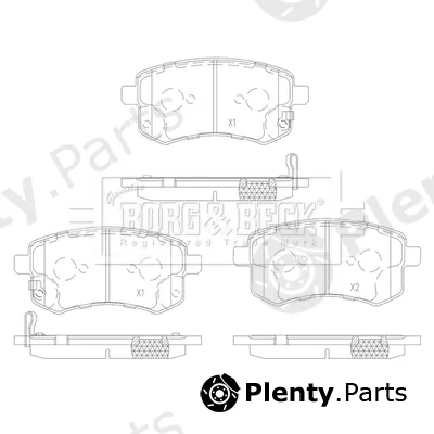 Borg & Beck BBP2651 — Brake Pad Set, disc brake