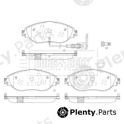 Borg & Beck BBP2605 — Brake Pad Set, disc brake