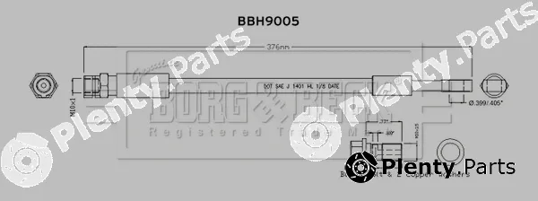 Borg & Beck BBH9005 — Brake Hose
