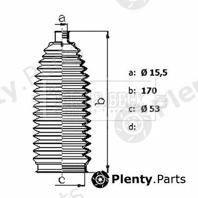 Borg & Beck BSG3484 — Bellow Kit, steering