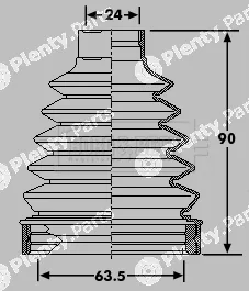 Borg & Beck BCB6201 — Bellow Kit, drive shaft Trilobe
