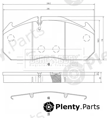 Borg & Beck BBP33018 — Brake Pad Set, disc brake