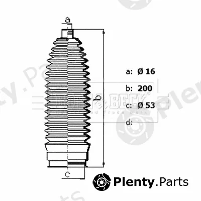 Borg & Beck BSG3483 — Bellow Kit, steering