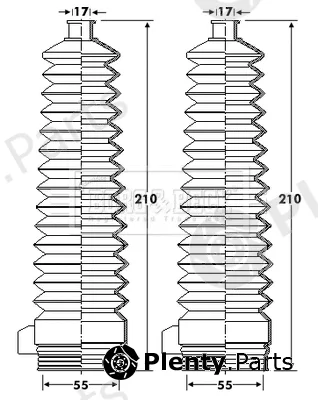 Borg & Beck BSG3411 — Bellow Kit, steering