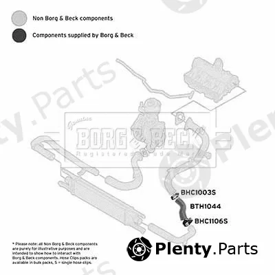 Borg & Beck BTH1044 — Charge Air Hose
