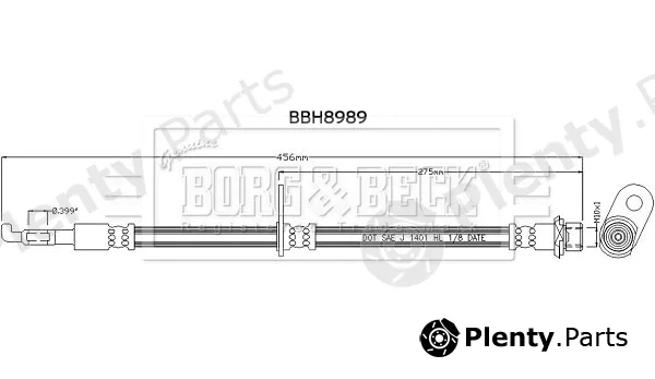 Borg & Beck BBH8989 — Brake Hose