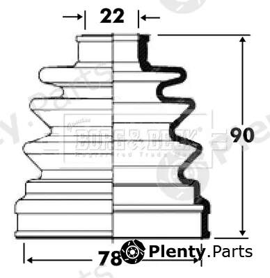 Borg & Beck BCB2809 — Bellow Kit, drive shaft