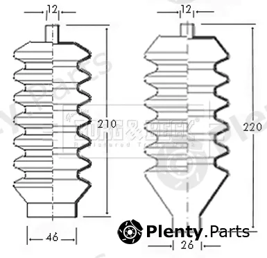 Borg & Beck BSG3012 — Bellow Kit, steering