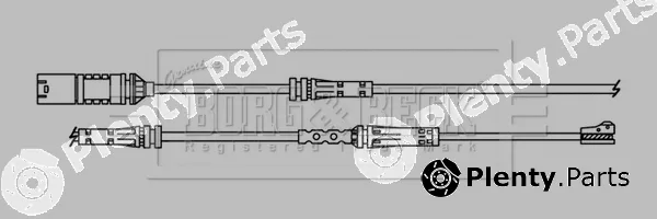 Borg & Beck BWL3215 — Warning Contact, brake pad wear