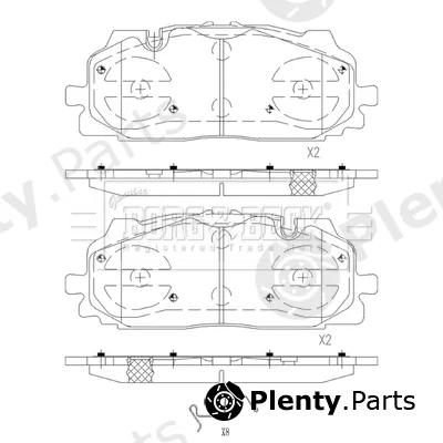 Borg & Beck BBP2595 — Brake Pad Set, disc brake