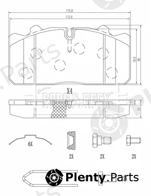 Borg & Beck BBP33001 — Brake Pad Set, disc brake