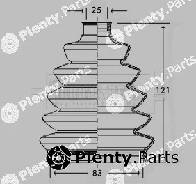Borg & Beck BCB2343 — Bellow Kit, drive shaft