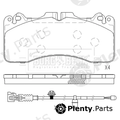 Borg & Beck BBP2623 — Brake Pad Set, disc brake