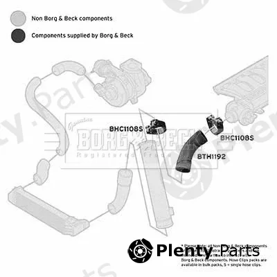 Borg & Beck BTH1192 — Charge Air Hose