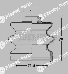 Borg & Beck BCB2134 — Bellow Kit, drive shaft