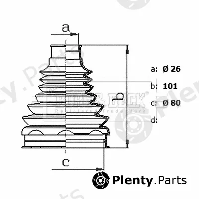 Borg & Beck BCB6442 — Bellow Kit, drive shaft