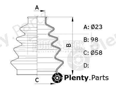 Borg & Beck BCB1008 — Bellow Kit, drive shaft Universal