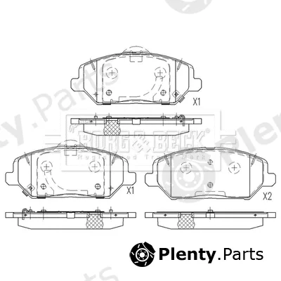 Borg & Beck BBP2640 — Brake Pad Set, disc brake