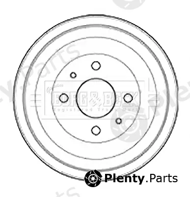 Borg & Beck BBR7253 — Brake Drum