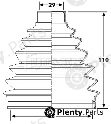 Borg & Beck BCB6227 — Bellow Kit, drive shaft