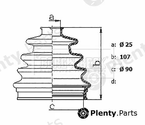 Borg & Beck BCB6227R — Bellow Kit, drive shaft