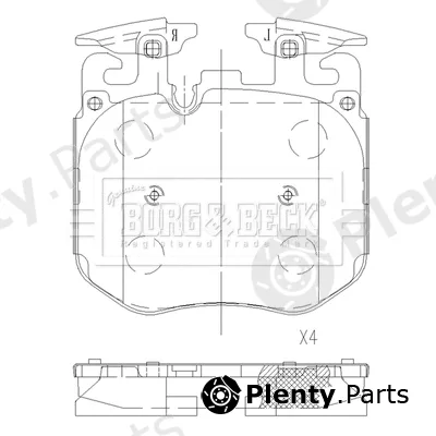 Borg & Beck BBP2630 — Brake Pad Set, disc brake
