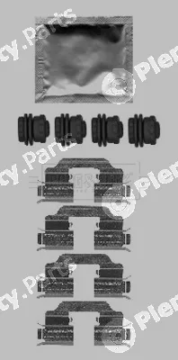 Borg & Beck BBK1611 — Accessory Kit, disc brake pad