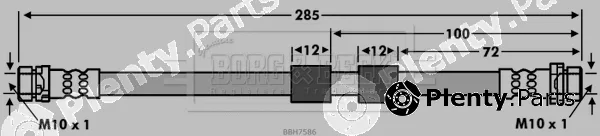 Borg & Beck BBH7586 — Brake Hose