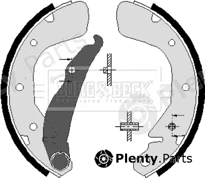 Borg & Beck BBS6222 — Brake Shoe Set