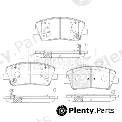 Borg & Beck BBP2678 — Brake Pad Set, disc brake
