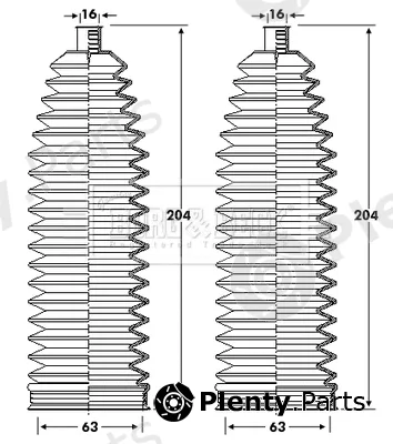 Borg & Beck BSG3416 — Bellow Kit, steering
