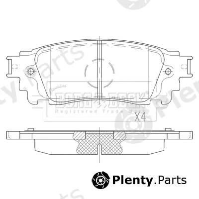 Borg & Beck BBP2559 — Brake Pad Set, disc brake