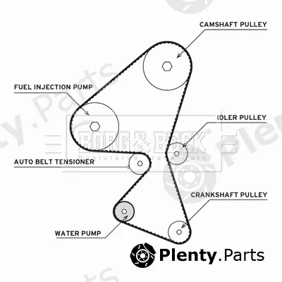 Borg & Beck BTW1032 — Water Pump & Timing Belt Kit