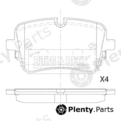 Borg & Beck BBP2882 — Brake Pad Set, disc brake