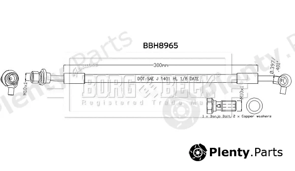 Borg & Beck BBH8965 — Brake Hose