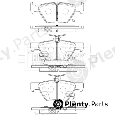 Borg & Beck BBP2571 — Brake Pad Set, disc brake