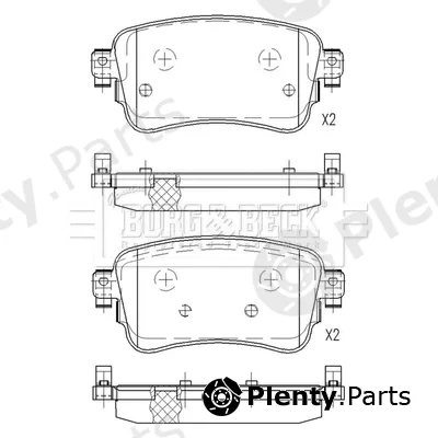 Borg & Beck BBP2641 — Brake Pad Set, disc brake