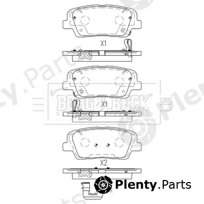 Borg & Beck BBP2584 — Brake Pad Set, disc brake