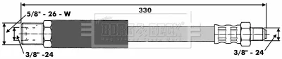 Borg & Beck BBH6538 — Brake Hose