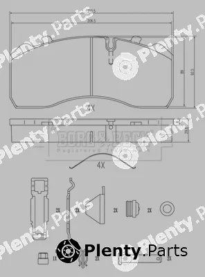 Borg & Beck BBP33011 — Brake Pad Set, disc brake